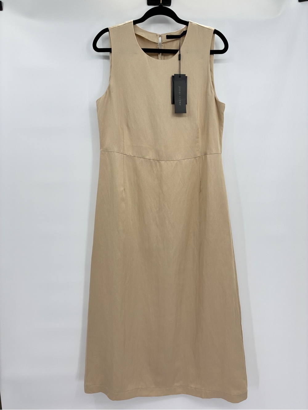 Jenni Kayne Blair Maxi Sleeveless Dress Oatmeal Large NEW